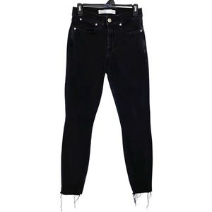 AYR The Chiller Skinny Jeans Faded Black Raw Hem Waist 27 Womens Size 4 Small
